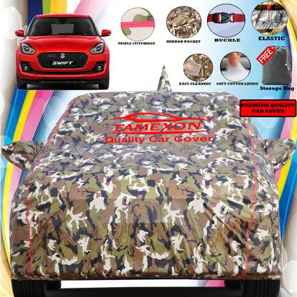 FAMEXON Car Cover For Maruti Swift (With Mirror Pockets)