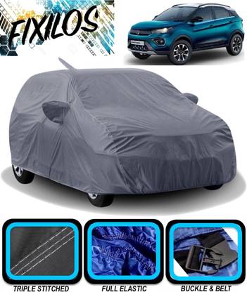 FIXILOS Car Cover For Tata Nexon EV (With Mirror Pockets)