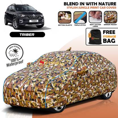 AUTOMOZEXO Car Cover For Renault Triber (With Mirror Pockets)