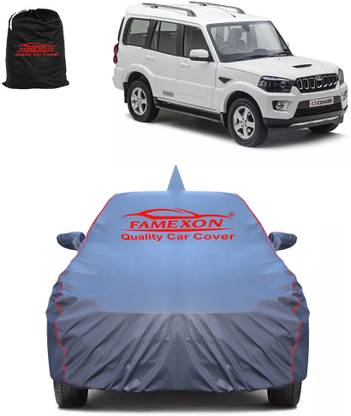 FAMEXON Car Cover For Mahindra Scorpio (With Mirror Pockets)