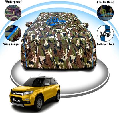 GARREGE Car Cover For Maruti Suzuki Brezza (With Mirror Pockets)