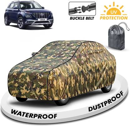 FABTEC Car Cover For Hyundai Venue (With Mirror Pockets)