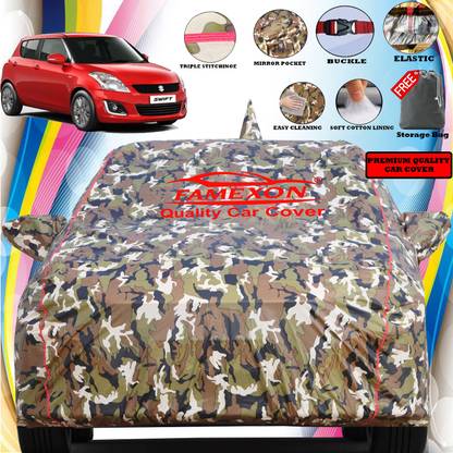 FAMEXON Car Cover For Maruti Swift (With Mirror Pockets)
