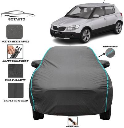 BOTAUTO Car Cover For Skoda Fabia Scout, Universal For Car (With Mirror Pockets)