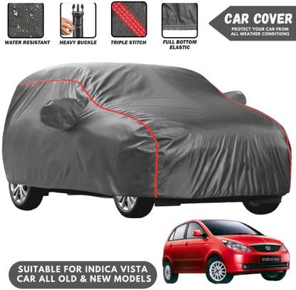 HILLSTAR Car Cover For Tata Indica Vista, Indica V3, Indica V2, Indica eV2, Indica Xeta (With Mirror Pockets)