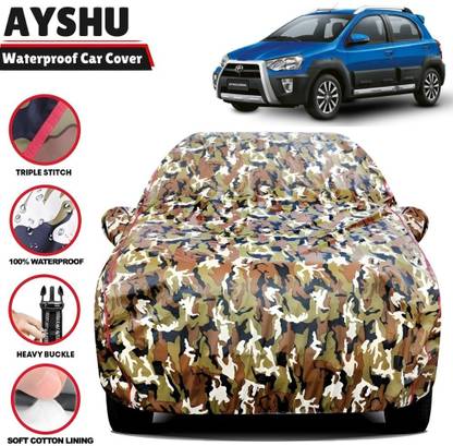 AYSHU Car Cover For Toyota Etios, Etios Cross, Etios 1.4 Xclusive, Etios Cross 1.2L G Petrol, Etios Cross 1.5L V Petrol, Etios Cross 1.4L VD Diesel (With Mirror Pockets)
