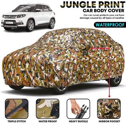 BOTAUTO Car Cover For Maruti Suzuki Brezza, Vitara Brezza, Universal For Car (With Mirror Pockets)
