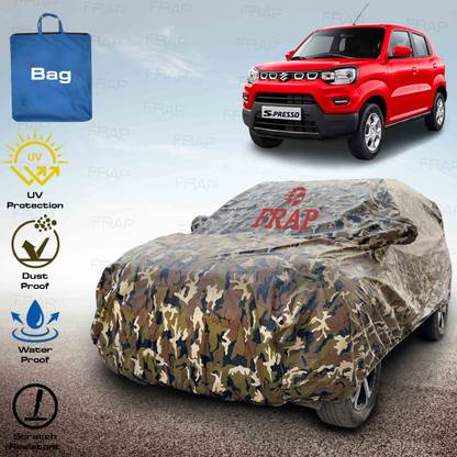 Frap Car Cover For Maruti Suzuki S-Presso, S-Presso Lxi, S-Presso Vxi, S-Presso Std (With Mirror Pockets)
