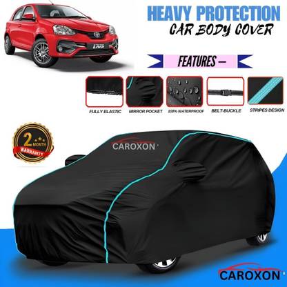 CAROXON Car Cover For Toyota Etios Liva, Etios Liva 1.2 G Petrol, Etios Liva 1.2 V Dual Tone Petrol, Etios Liva 1.2 VX Petrol, Etios Liva V Limited Edition (With Mirror Pockets)