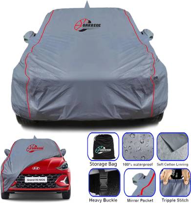 GARREGE Car Cover For Hyundai Grand i10 Nios, Grand i10 Asta Option (With Mirror Pockets)