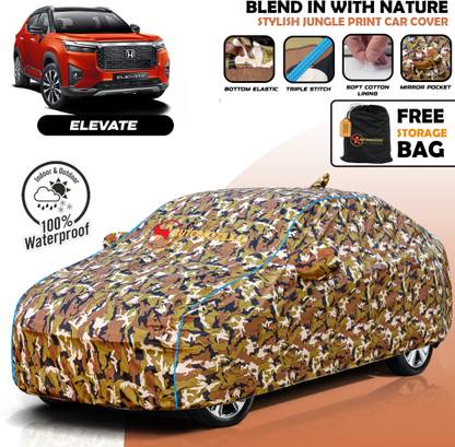 AUTOMOZEXO Car Cover For Honda Universal For Car (With Mirror Pockets)