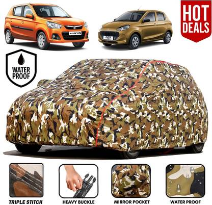 DRINAY Car Cover For Maruti Suzuki Alto K10 (With Mirror Pockets)