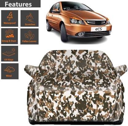 BOTAUTO Car Cover For Tata Indigo eCS, Indigo eCS GLS, Universal For Car (With Mirror Pockets)