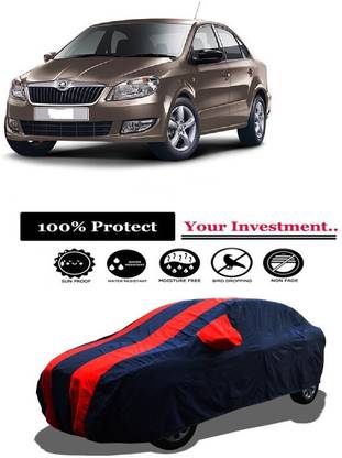 Amexride Car Cover For Skoda Rapid 1.6 MPI Active Petrol (With Mirror Pockets)