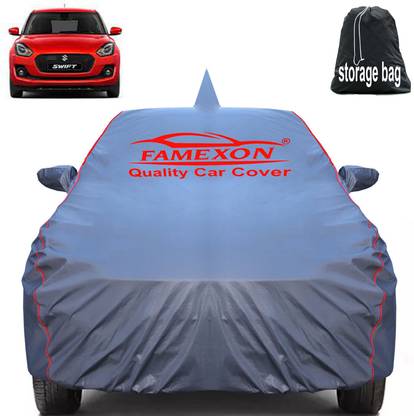 FAMEXON Car Cover For Maruti Swift, Swift AMT VDI, Swift AMT VXI, Swift AMT ZXI Petrol (With Mirror Pockets)