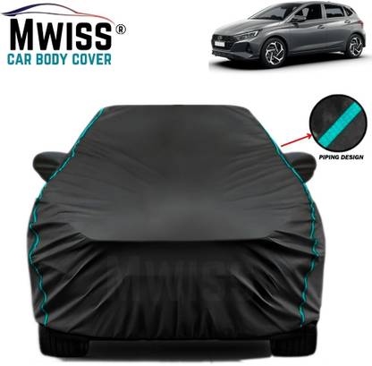 Mwiss Car Cover For Hyundai Elite i20, Elite i20 Asta 1.2, Universal For Car (With Mirror Pockets)