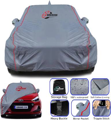 GARREGE Car Cover For Hyundai Grand i10, Grand i10 Asta Option, Grand i10 Magna CNG (With Mirror Pockets)