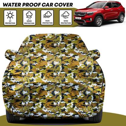Delphinium Car Cover For Kia SELTOS, Seltos GTK 1.4, Seltos GTX Petrol (With Mirror Pockets)