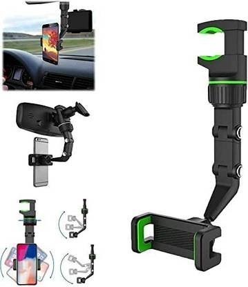 ESN 999 Universal Clip Cell Phone Holder Flexible Adjustment for Car Rear View Mirror Mobile Holder