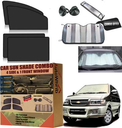 Autowhrib Sun Shade COMBO For Chevrolet Tavera Old. Protect UV Damage,Maintain Privacy Car Curtain