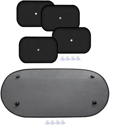 SGL Car Side Window and Rear Window Sun Shades, Black,Universal(Chipkoo and Dikky) Car Curtain