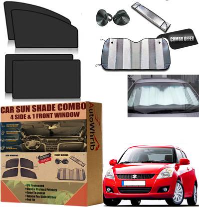 Autowhrib Sun Shade COMBO For Maruti Suzuki Swift New. Protect UV Damage,Maintain Privacy Car Curtain