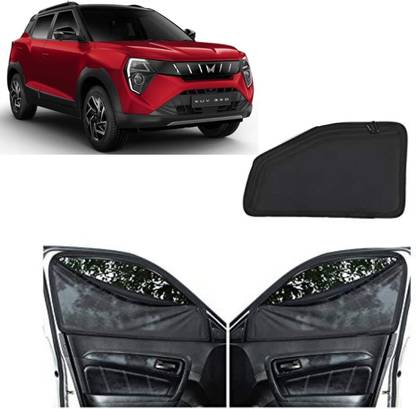 Ds enterprise Z Black Car Window Magnetic Sun Shade for XUV 3XO All Models - (Pack of 4) Car Curtain