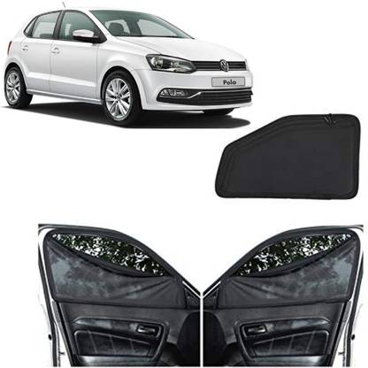 Ds enterprise Z Black Car Window Magnetic/Zipper Sun Shade for Volkswagen Polo All Models Car Curtain