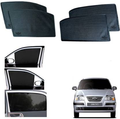 CuboDePlato Car Fix Curtain Window Shades Half Curtains Sunshade for Santro Car Curtain