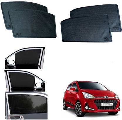 CuboDePlato Car Fix Curtain - Half Curtains Sunshade for I10 Grand 2017 Car Curtain