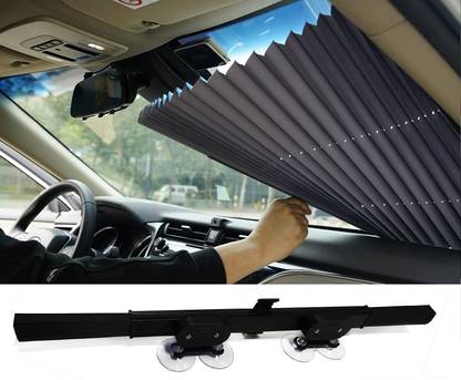 JENY Windshield Sun Shade for Car, Large Sun Visor Protector Blocks 99.99% UV Rays Car Curtain