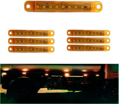 Apsmotiv Side Marker Lights 9LED Front Rear LED Marker for Universal Vehicles 6 Piece Car Dash Indicator Lamp