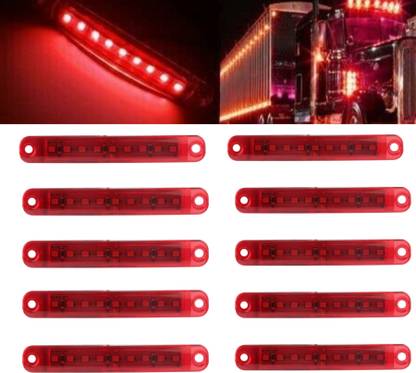 Apsmotiv 10 Piece Side Marker Lights 9LED Front Rear LED Marker for Universal Vehicles Car Dash Indicator Lamp
