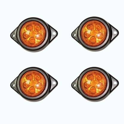 Apsmotiv 4 Piece Side Marker Lights 7 SMD/LED Front/Rear Marker for Universal Vehicles Car Dash Indicator Lamp