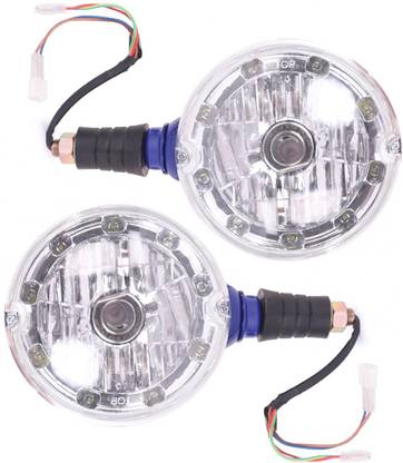 Apsmotiv Tractor 9 LED with Bulb Headlights 12 Volts Set Suitable for Farmtrac Tractor Car Dash Indicator Lamp