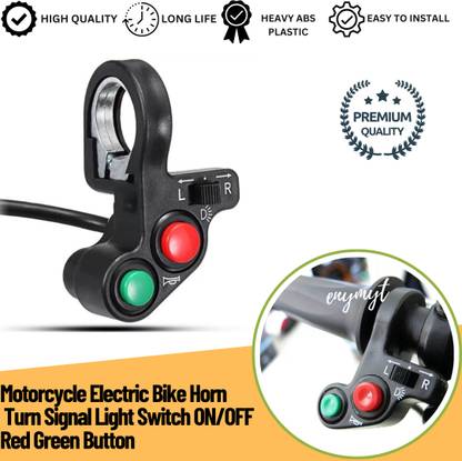 SRPHERE GR6 Electric Bike Horn Turn Signal Light Switch ON/OFF Red Green Button 3 Car Dash Switch Panel