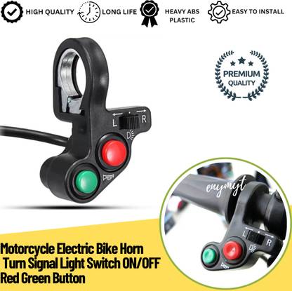 SRPHERE GR5 Electric Bike Horn Turn Signal Light Switch ON/OFF Red Green Button 3 Car Dash Switch Panel