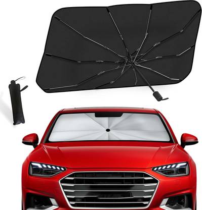 NIVKEZ Car Sun Shade Windshield Cover Front Mirror Car Umbrella | UV & Heat Reflective Protector Car Dashboard Cover