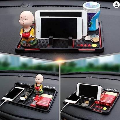 PRARIKSH UNICORN Phone Holder Phone Pad with Temporary Car Parking Number Car Dashboard Cover