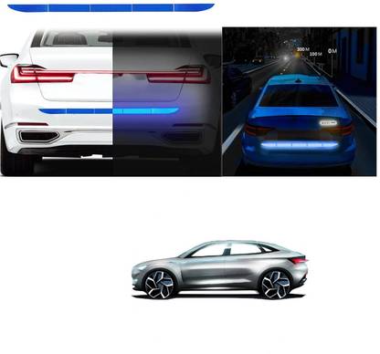 PROEDITION Car Reflective Sticker Warning Strip Tape Bumper Truck Safety 206 5 mm x 5 m Blue Reflective Tape