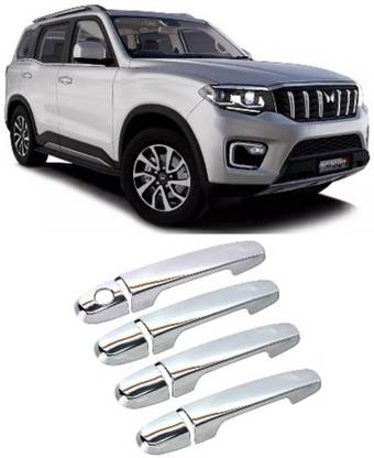 MOTOSHIELD Car Chrome Door Handle for SCORPIO N Mahindra Car Door Handle