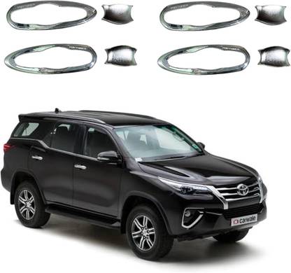 AMARIO Chrome Door Handle Finger Guard Set Of 8Pcs Suitable For Fortuner 2016 Onwards Toyota Car Door Handle