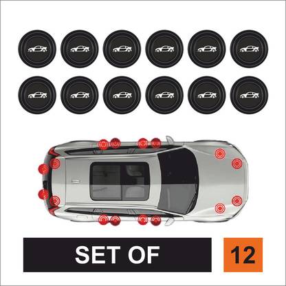 Kelenate Set of 12 Car Door Shock Absorber Protector Soundproof Rubber Pad For Car Car Door Panel