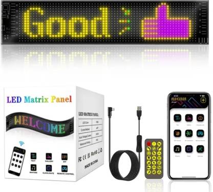 MUDO Car LED Matrix Display | Bluetooth-Controlled Custom Sign for Any Space LED Display