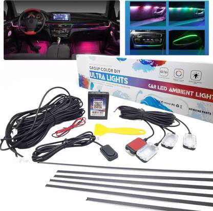 AutoPowerz K4 Ultra Ambient Lights Multi Color In Single Strip For Car Interior– Set Of 10 Car Fancy Lights