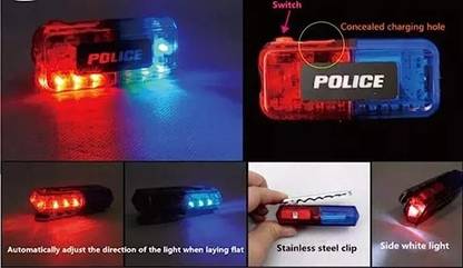 Freefall LED Flashing Warning Light Safety Clip lamp with Flashlight Lighting Function Car Fancy Lights