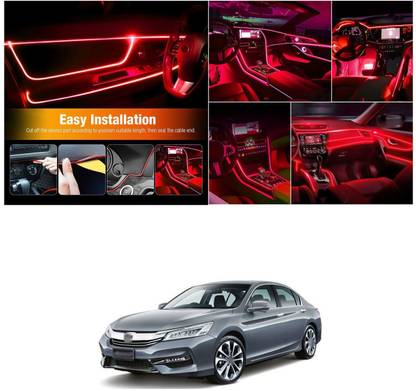 PECUNIA LED EL Wire Neon Cool Light Lamp Kit String Strip Interior Trim Dash 277 Headlight Car, Motorbike LED for Honda (12 V, 12 W)