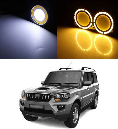 LOVMOTO 12V Round LED Lights DRL Daytime Running Light d627 Headlight Car, Motorbike LED for Mahindra (12 V, 12 W)