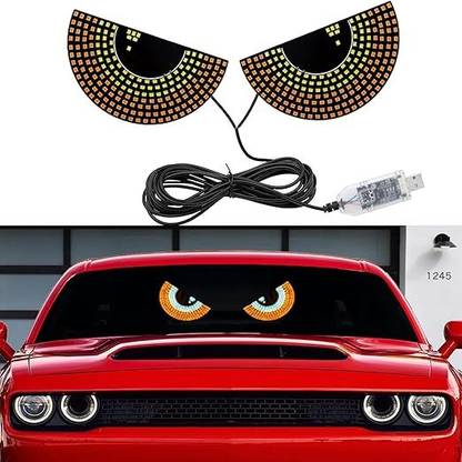 Cloudsale Devil Eyes For Car, Trucks Windows Windshield, Car Décor LED Smart Strobe Light Car Fancy Lights