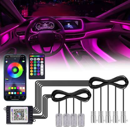 AutoPowerz Multicolor 9IN1 Car Interior Under Dash Vibe Ambience Atmosphere and Neon L Car Fancy Lights